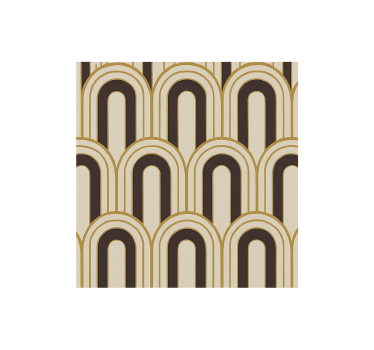 Estore de rolo vintage arcos art déco dos anos 70 - TenStickers
