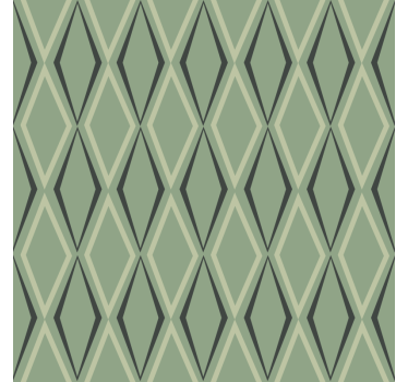 Estore de rolo vintage diamantes verdes dos anos 30 - TenStickers