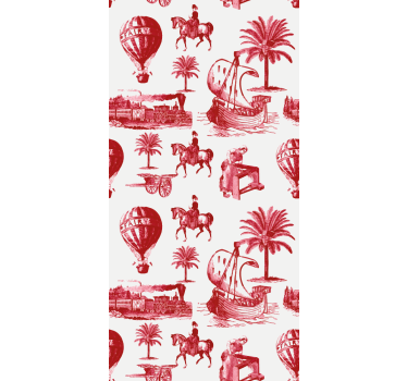 Estore de rolo vintage cenas de viagem vintage - TenStickers