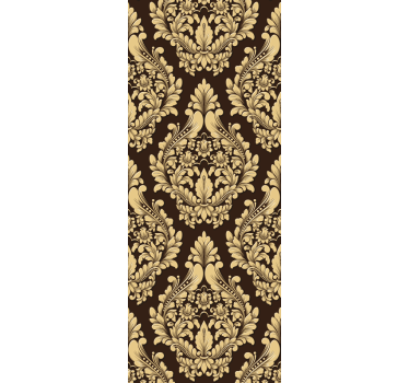 Estore de rolo vintage com motivo floral dourado - TenStickers