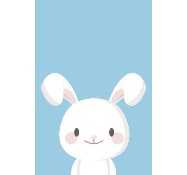 Cortina de rolo nórdica coelho branco - TenStickers