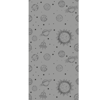 Cortinas de rolo nórdicas planetas - TenStickers