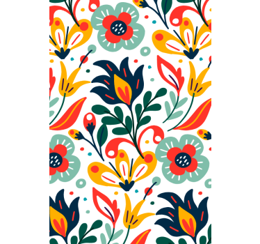 Persiana moderna de flores multicoloridas - TenStickers