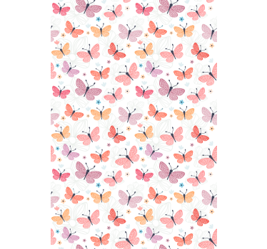 Estore de rolo de borboletas padrão de borboleta - TenStickers