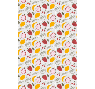 Desenha cortina de rolo padrão de frutas e vegetais - TenStickers