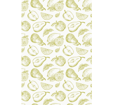 Cortina de rolo com padrão verde para frutas e vegetais - TenStickers
