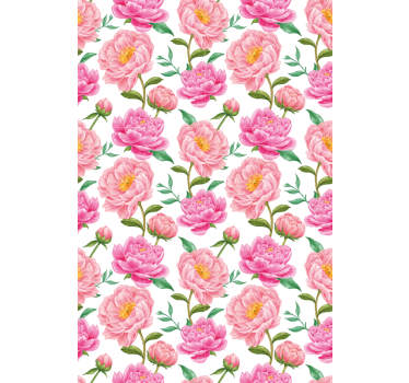 Cortina de rolo clássica flor rosa - TenStickers