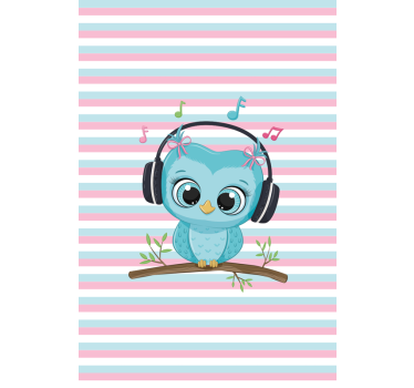 Musical coruja crianças estors - TenStickers