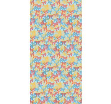 Estore de rolo borboleta laranja, amarelo e azul - TenStickers