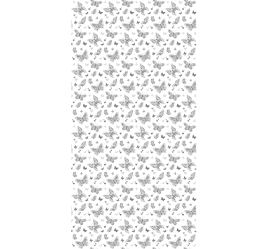 Estore de rolo borboleta padrão cinza - TenStickers