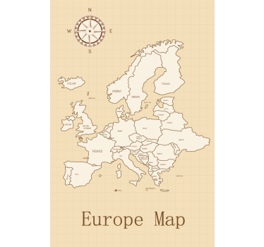 Mapa-múndi europa vintage estor - TenStickers