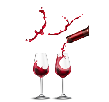 Taças de vinho divertidas sala de jantar estor - TenStickers