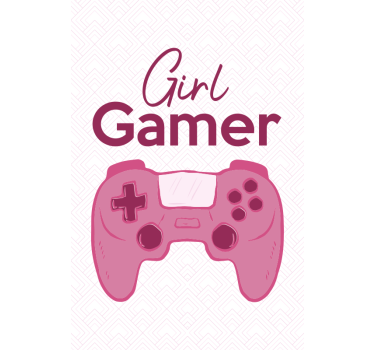 Garota gamer geek rosa estor - TenStickers