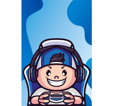 Menino gamer crianças geek estor - TenStickers