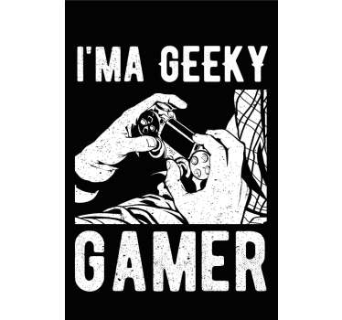 Geeky gamer black blind - TenStickers