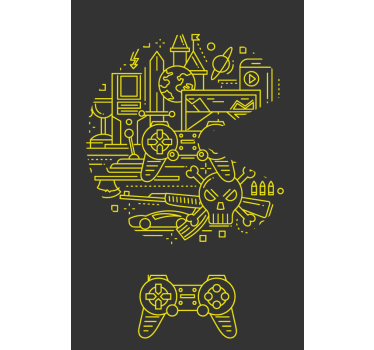 Jogo pac amarelo estor geek - TenStickers