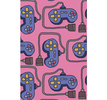Padrão retro controlador geek blind - TenStickers