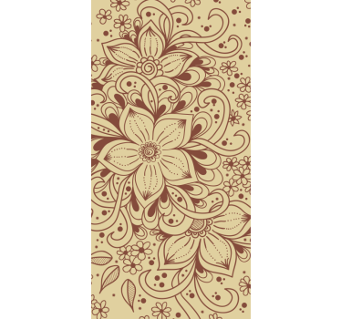 Estore de rolo rústico padrão estampado floral - TenStickers