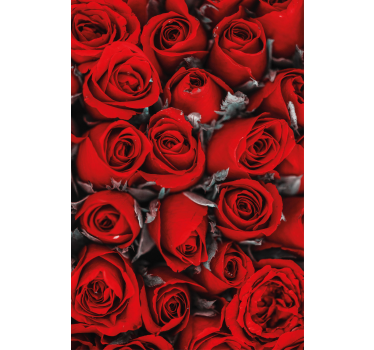 Rosas vermelhas cortina de rolo de flor romântica - TenStickers