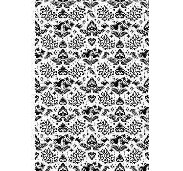 Quadrados polaco cortina de rolo de flor tradicional - TenStickers