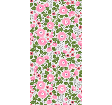 Lindas cortinas de rolo de flores rosa - TenStickers