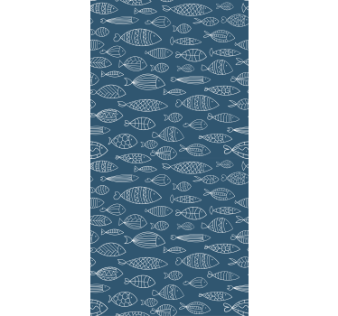 Estores de rolo de animais design de padrão de peixe - TenStickers