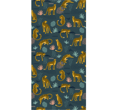 Estores de rolo de animais estampa de leopardo da selva - TenStickers