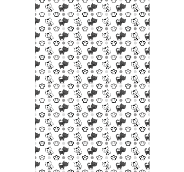 Estores de rolo de animais gatos cinza e branco - TenStickers