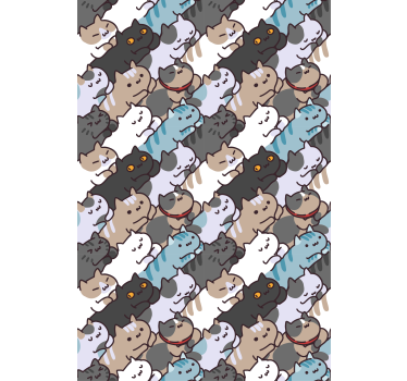 Gatos fofos dormindo crianças estors - TenStickers