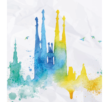 Aquarela sagrada família arte estor - TenStickers