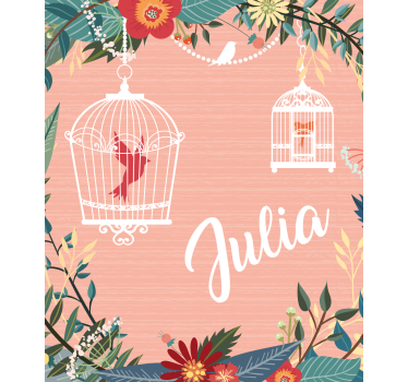 Estore de rolo flores e plantas gaiolas e flores - TenStickers