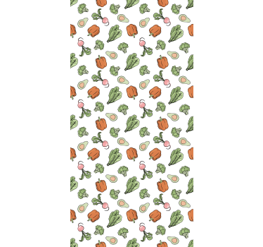 Estore de rolo para cozinha mistura vibrante de vegetais - TenStickers