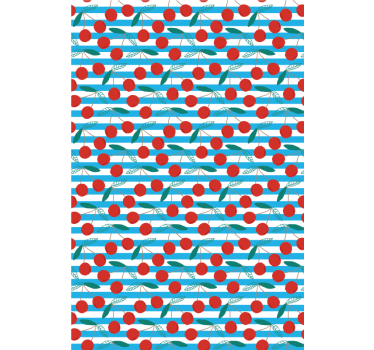 Cortina de rolo com riscas azuis cereja para frutas e vegetais - TenStickers