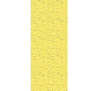 Cortina de rolo padrão desenhada à mão para frutas e vegetais - TenStickers