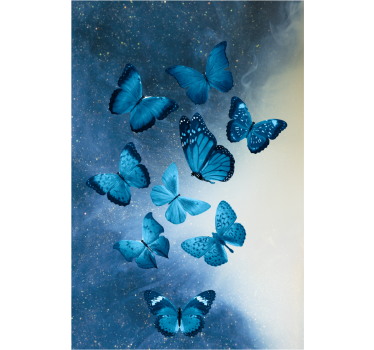 Estore de rolo borboleta motivo voador azul - TenStickers