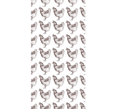 Estores de rolo de animais padrão de frango encantador - TenStickers