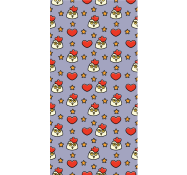 Estores de rolo de animais padrão de galinha estrelada - TenStickers