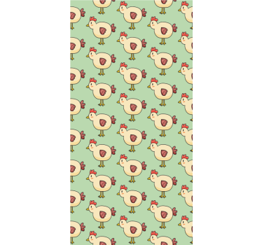 Estores de rolo de animais motivo de frango encantador - TenStickers