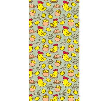 Desenho animado galinhas e ovos animais estores - TenStickers