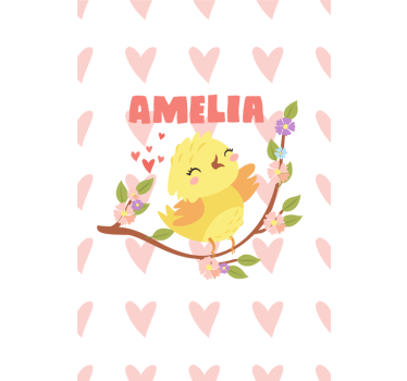Estore de rolo personalizável design de pássaro fofo - TenStickers
