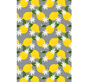 Limão amarelo em fundo cinza cortina de rolo de frutas e vegetais - TenStickers