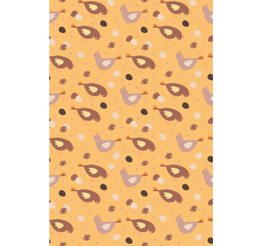 Laranja pintinho padrão animal estor - TenStickers