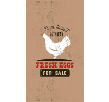 Ovos frescos frango branco estor animal - TenStickers