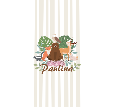 Estores de rolo de animais coleção de animais da floresta - TenStickers