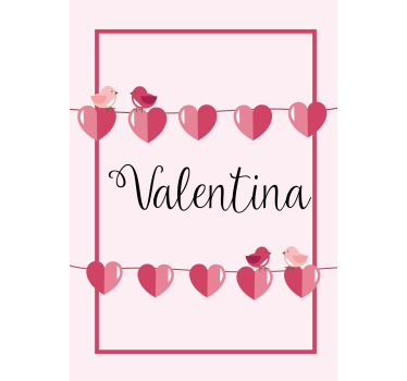 Estore de rolo juvenil corações de amor e nome - TenStickers