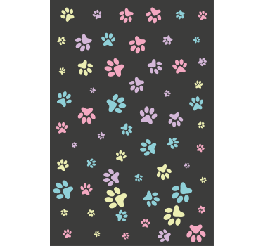 Estores de rolo de animais pegadas coloridas - TenStickers