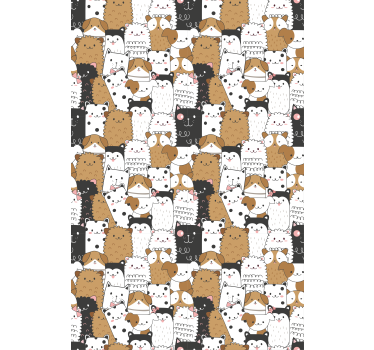 Estores de rolo de animais expressões adoráveis - TenStickers