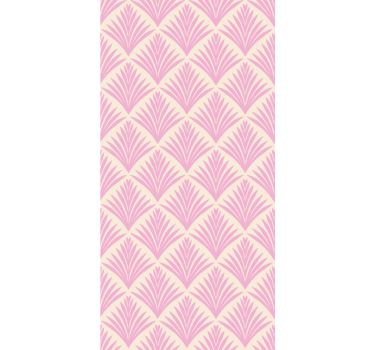 Cortina clássica com padrão retro rosa pastel - TenStickers