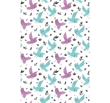 Estores de rolo de animais motivo aviário vibrante - TenStickers