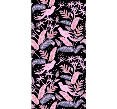 Estore de rolo animais variados motivos de aves tropicais - TenStickers